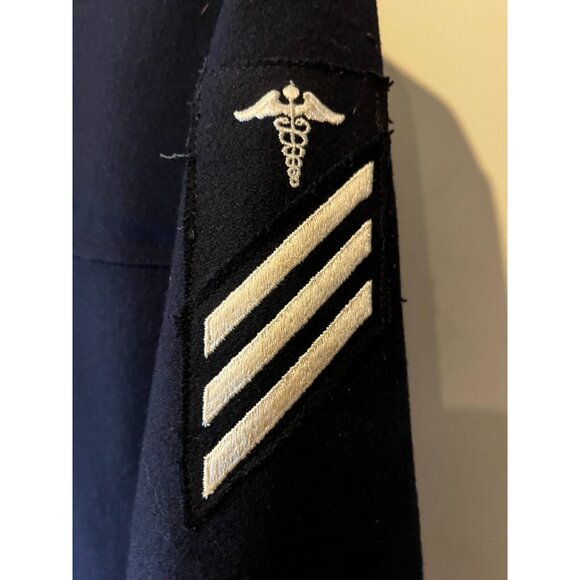 Vintage WW2 WWII US Navy Hospital Corpsman Dress Blue Uniform w patches - Picture 2 of 8